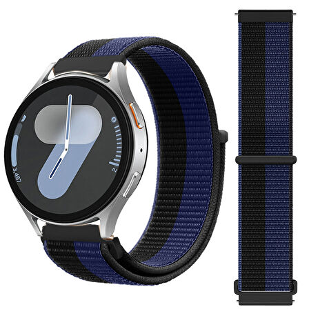 Samsung Galaxy Watch 4 5 6 7 Seri 40 42 43 44 46 47mm Cırt Cırtlı Yumuşak Spor Kumaş Örgü Kordon