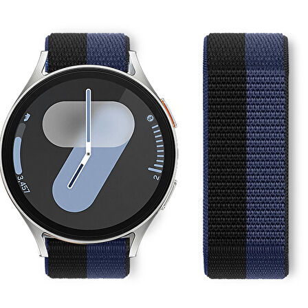 Samsung Galaxy Watch 4 5 6 7 Seri 40 42 43 44 46 47mm Cırt Cırtlı Yumuşak Spor Kumaş Örgü Kordon