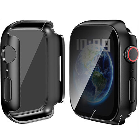İOS Watch Series 10 46mm Uyumlu Hayalet PC Sert Kasa Ekran Koruycu 360 Güvenli Koruma