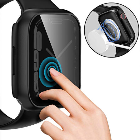İOS Watch Series 10 46mm Uyumlu Hayalet PC Sert Kasa Ekran Koruycu 360 Güvenli Koruma