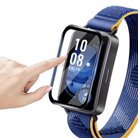 Sneezy Huawei Band 9 İle Uyumlu Ekran Koruyucu Polymer Temperli Nano 0.5 mm Watch Ekran Koruyucu