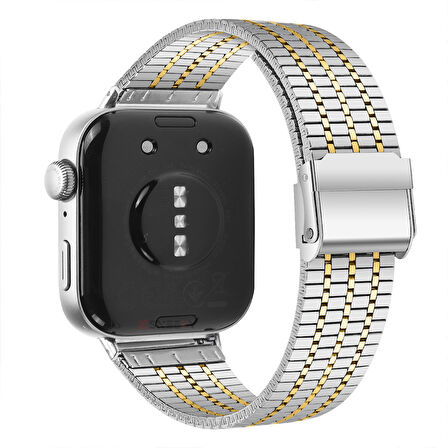 Huawei Watch Fit 3 İle Uyumlu Lux Correa Paslanmaz Metal Tokalı Kordon