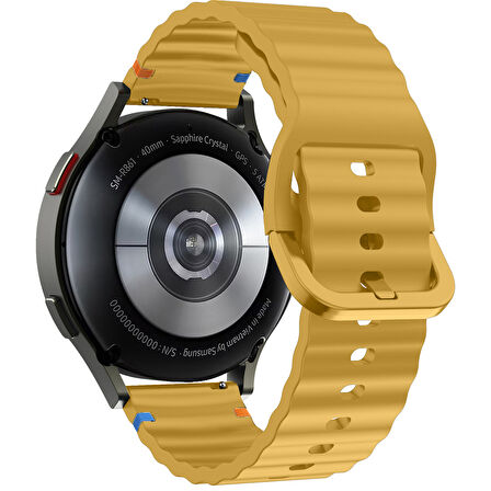 Huawei Watch GT6 Pro 46mm İle Uyumlu Dalga Desenli Tokalı Yumusaş Soft Silikon Kordon