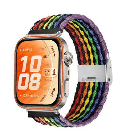 Huawei Watch Fit 5 Pro İle Uyumlu Metal Klipsli Solo Fiberlink Yumuşak Kumaş Örgü Kordon