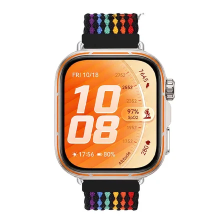 Huawei Watch Fit 5 Pro İle Uyumlu Metal Klipsli Solo Fiberlink Yumuşak Kumaş Örgü Kordon