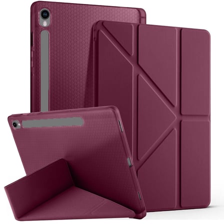 Samsung Galaxy Tab S9 FE 11 Inc SM-X610 Üçgen Katlanabilir Kalemlikli Yatay Dikey Standlı Kılıf