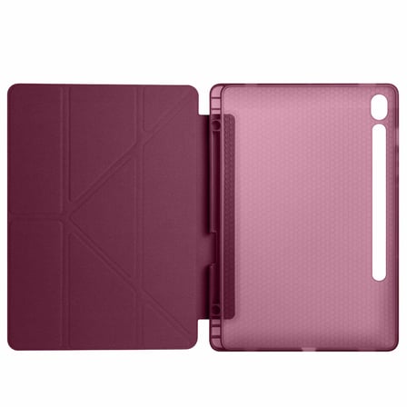 Samsung Galaxy Tab S9 FE 11 Inc SM-X610 Üçgen Katlanabilir Kalemlikli Yatay Dikey Standlı Kılıf