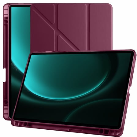 Samsung Galaxy Tab S9 FE 11 Inc SM-X610 Üçgen Katlanabilir Kalemlikli Yatay Dikey Standlı Kılıf