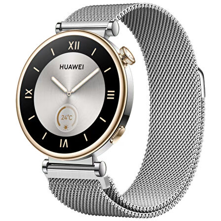 Huawei Watch GT4 41mm Uyumlu Manyetik Milanese Loop Metal Kordon 