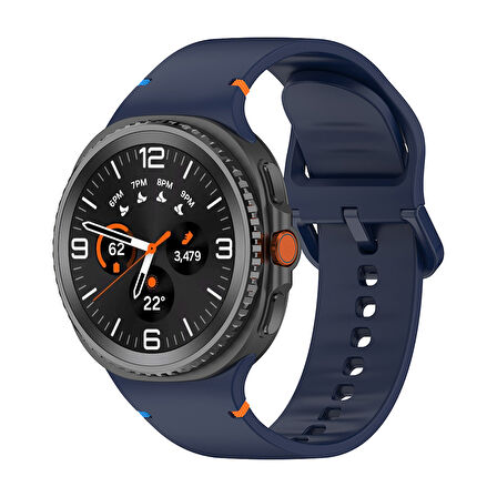 Samsung Galaxy Watch 8 Classic 47mm İle Uyumlu Metal Tokalı Spor Silikon Kordon