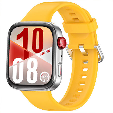 Huawei Watch Fit 4 Fit 4 Pro İle Uyumlu Metal Tokalı Yumusaş Soft Silikon Kordon Kayış