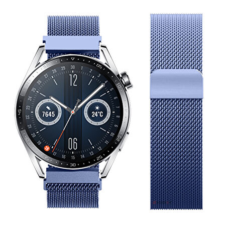 Huawei Watch GT3 46mm GT3 Pro 46mm Gt2 46mm Gt2 Pro 46mm Uyumlu Manyetik Milanese Loop Metal Kordon