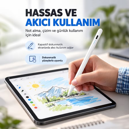 Huawei Matepad 11,5/11 Uyumlu Type-C Şarjlı Aktif Stylus Dokunmatik Ekran Kalemi Not & Çizim
