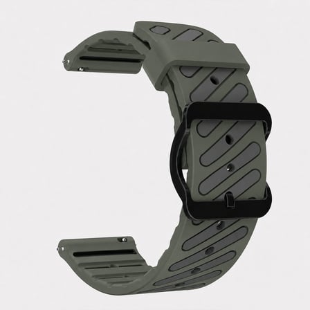 Huawei Watch GT 5 Pro 46 mm Uyumlu Çift Renkli Delikli Silikon Spor Kordon