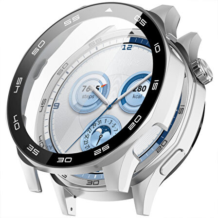 Huawei Watch GT5 46mm Kasa Uyumlu Kılıf Sert PC Kasa ve Ekran Koruyucu Kılıf