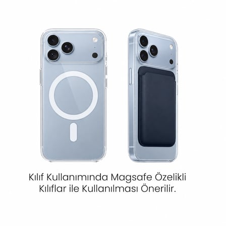 Sneezy İphone 18 Pro -18 Pro max Uyumlu Birinci Sınıf Magsafe Cüzdan Magsafe Deri Kartlık