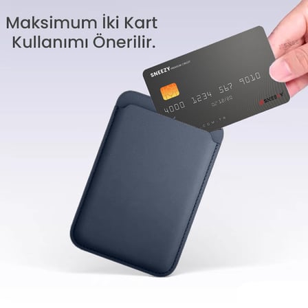 Sneezy İphone 18 Pro -18 Pro max Uyumlu Birinci Sınıf Magsafe Cüzdan Magsafe Deri Kartlık