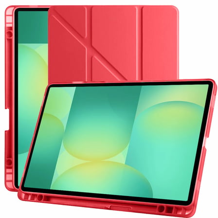 Samsung Galaxy Tab S10 FE 11 Inc SM-X520 Üçgen Katlanabilir Kalemlikli Yatay Dikey Standlı Kılıf