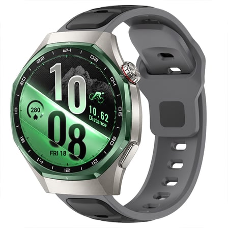 Huawei Watch GT7 Pro 46mm İle Uyumlu Çift Renkli Spor Silikon Kordon Nefes Alabilir Konforlu