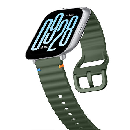 Redmi watch 5 Lite 5 Active İle Uyumlu Dalga Desenli Tokalı Yumusaş Soft Silikon Kordon