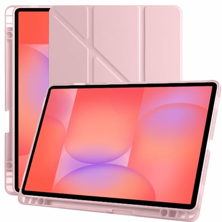 Samsung Galaxy Tab S10 Lite 11 Inc SM-X400 Üçgen Katlanabilir Kalemlikli Yatay Dikey Standlı Kılıf