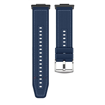 Huawei Watch Fit 3 İle Uyumlu Dikiş Desenli Dokuma Silikon Kordon
