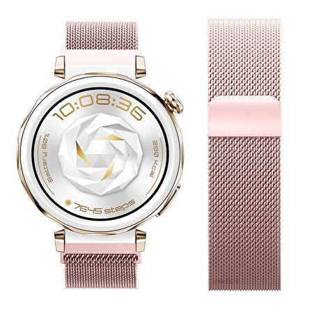 Huawei Watch GT5 Pro 42mm Uyumlu Manyetik Milanese Loop Metal Kordon 