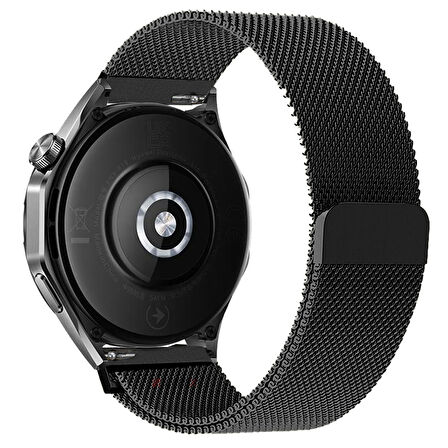 Huawei Watch GT5 Pro 46mm Uyumlu Manyetik Milanese Loop Metal Kordon 