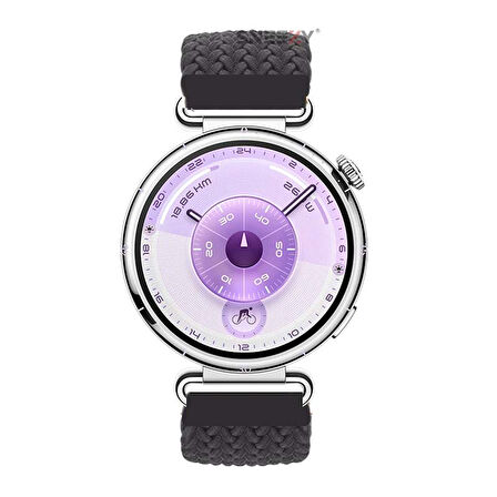 Sneezy Huawei Watch GT6 41mm İle Uyumlu FiberLink Manyetik Tokalı Kumaş Örgü Kordon