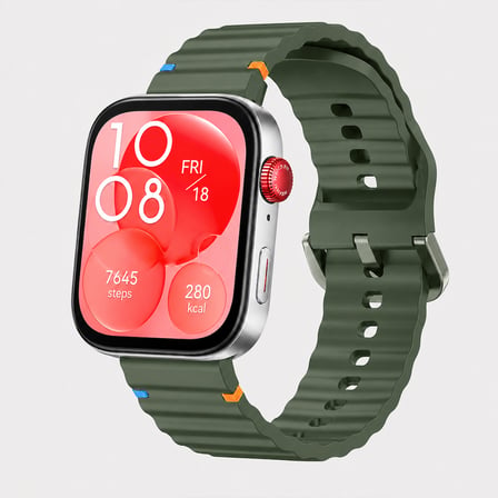 Huawei Watch Fit 3 İle Uyumlu Dalga Desenli Tokalı Yumuşak Soft Silikon Kordon