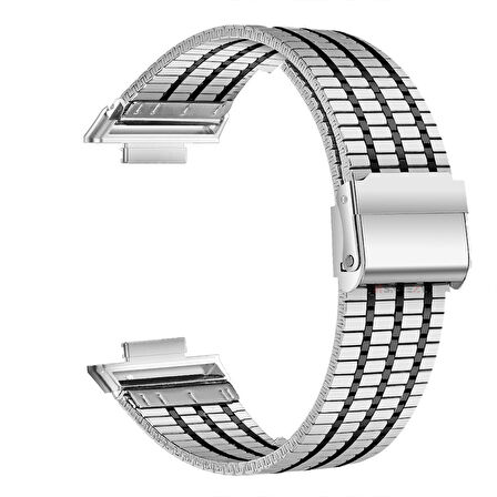 Huawei Watch Fit 3 İle Uyumlu Lux Correa Paslanmaz Metal Tokalı Kordon