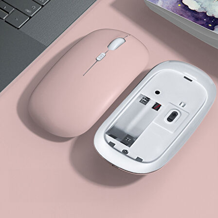 Tüm İpad Modelleri İle Uyumlu Pilli Sessiz Mouse Bluetooth Kablosuz Mouse Fare