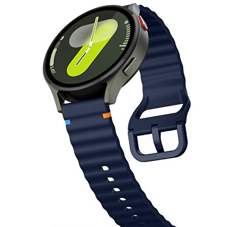 Huawei Watch GT6 Pro 46mm İle Uyumlu Dalga Desenli Tokalı Yumusaş Soft Silikon Kordon