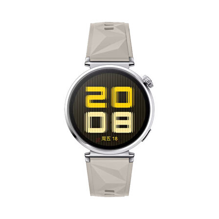 Sneezy Huawei Watch GT4 41mm İle Uyumlu Prism Metal Tokalı Soft Yumuşak Silikon Kordon