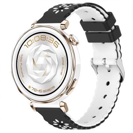 Huawei Watch GT5 Pro 42mm Çiçek Desenli Yumuşak Silikon Kordon Şık ve Nefes Alabilen Spor Kordon