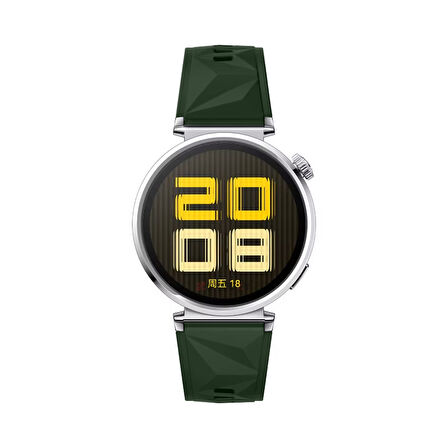 Sneezy Huawei Watch GT4 41mm İle Uyumlu Prism Metal Tokalı Soft Yumuşak Silikon Kordon