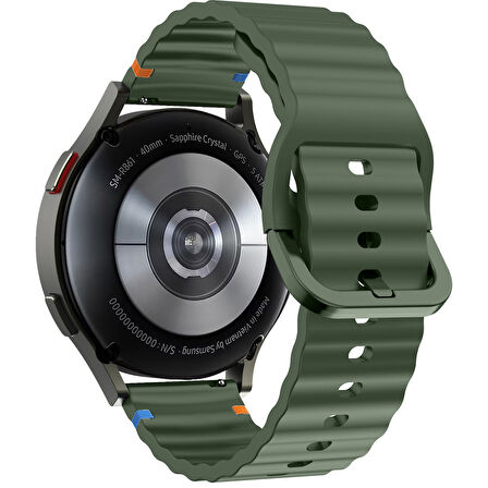 Huawei Watch GT3 46mm GT3 Pro 46mm GT3 Se Uyumlu Dalga Desenli Tokalı Yumusaş Soft Silikon Kordon 