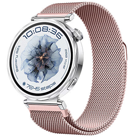 Huawei Watch GT5 41mm Uyumlu Manyetik Milanese Loop Metal Kordon 