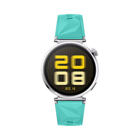 Sneezy Huawei Watch GT4 41mm İle Uyumlu Prism Metal Tokalı Soft Yumuşak Silikon Kordon