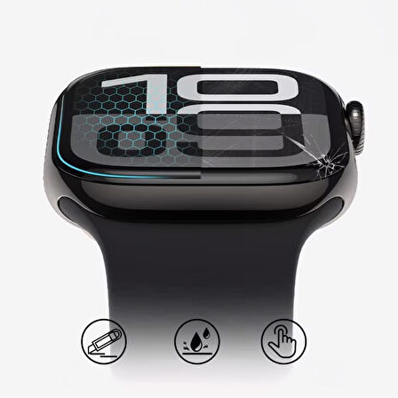 Apple Watch Series 10 42mm Uyumlu Polymer Temperli Nano 0.5 mm Watch Ekran Koruyucu