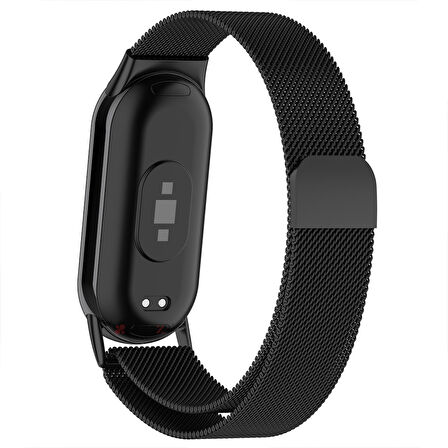 Sneezy Xiaomi Mi Band 8 Uyumlu Metal Hasır Kordon