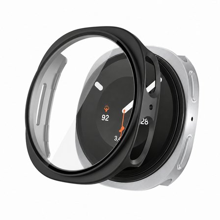 Samsung Galaxy Watch 9 44mm Uyumlu Kılıf Sert PC Kasa ve Ekran Koruyucu Kılıf