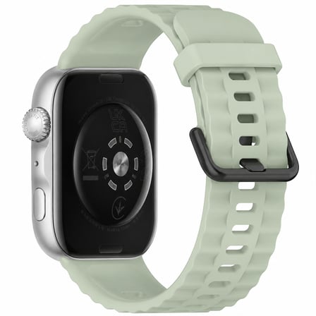 Huawei Watch Fit5 İle Uyumlu Tırtıklı Metal Tokalı Spor Silikon Kordon