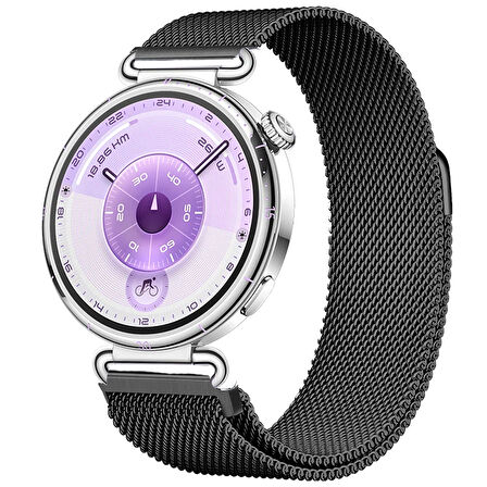Huawei Watch GT6 41mm Uyumlu Manyetik Milanese Loop Metal Kordon 