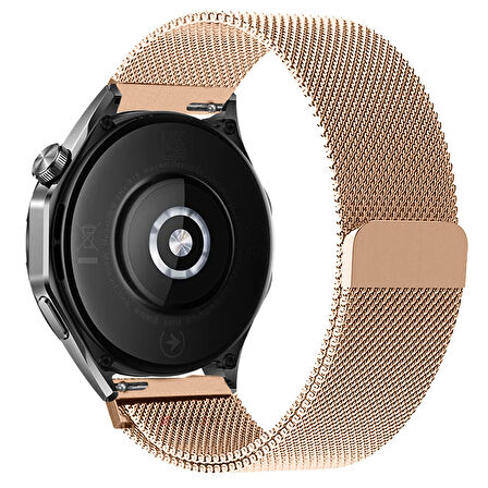 Huawei Watch GT5 Pro 46mm Uyumlu Manyetik Milanese Loop Metal Kordon 