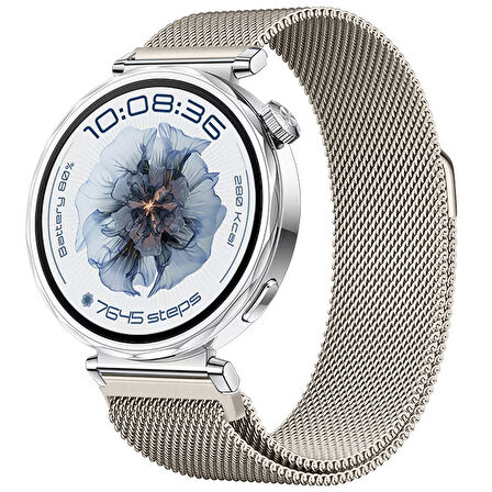 Huawei Watch GT5 41mm Uyumlu Manyetik Milanese Loop Metal Kordon 