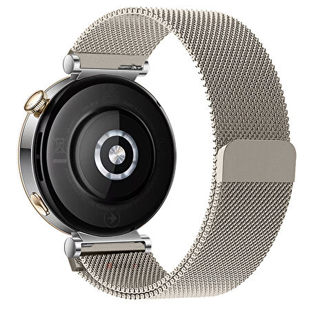 Huawei Watch GT5 41mm Uyumlu Manyetik Milanese Loop Metal Kordon 