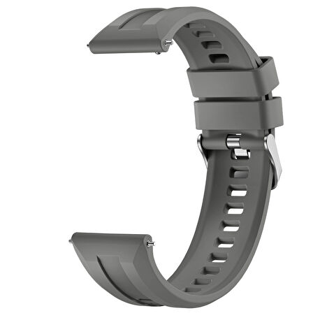 Sneezy Huawei Watch GT3 46mm GT2 46mm İle Uyumlu Spor Silikon Metal Tokalı Soft Saat Kordonu