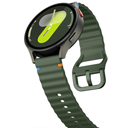 Huawei Watch GT5 46mm İle Uyumlu Dalga Desenli Tokalı Yumusaş Soft Silikon Kordon