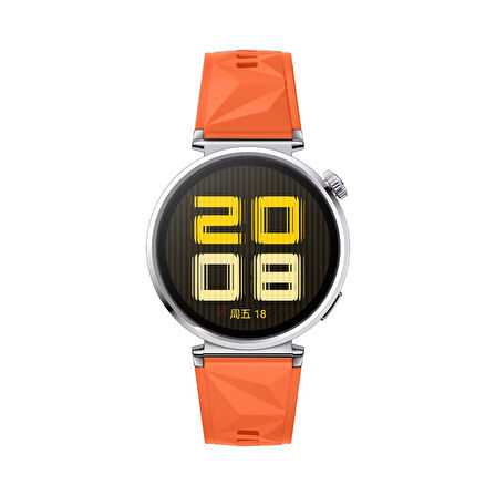 Sneezy Huawei Watch GT5 41mm İle Uyumlu Prism Metal Tokalı Soft Yumuşak Silikon Kordon